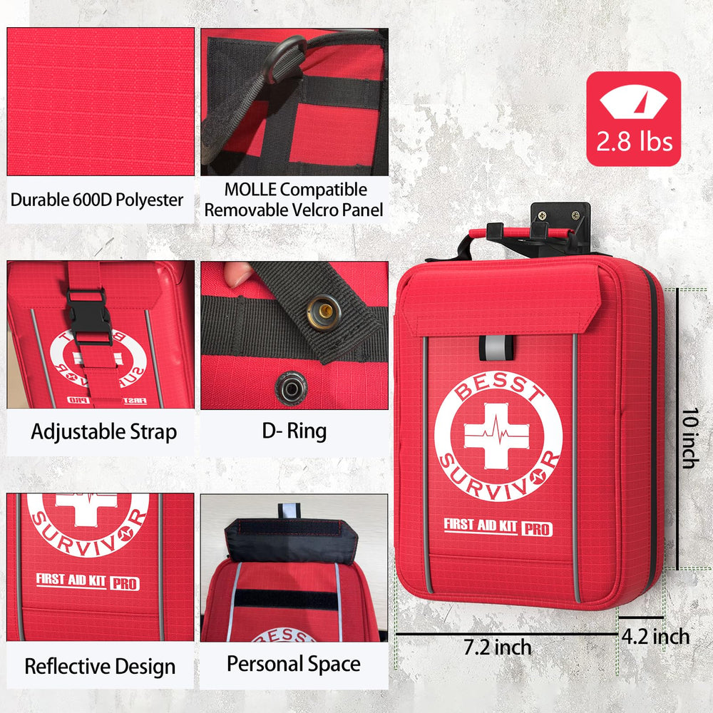 Besst Survivor kit contains adhesive bandages in multiple sizes for flexible care
