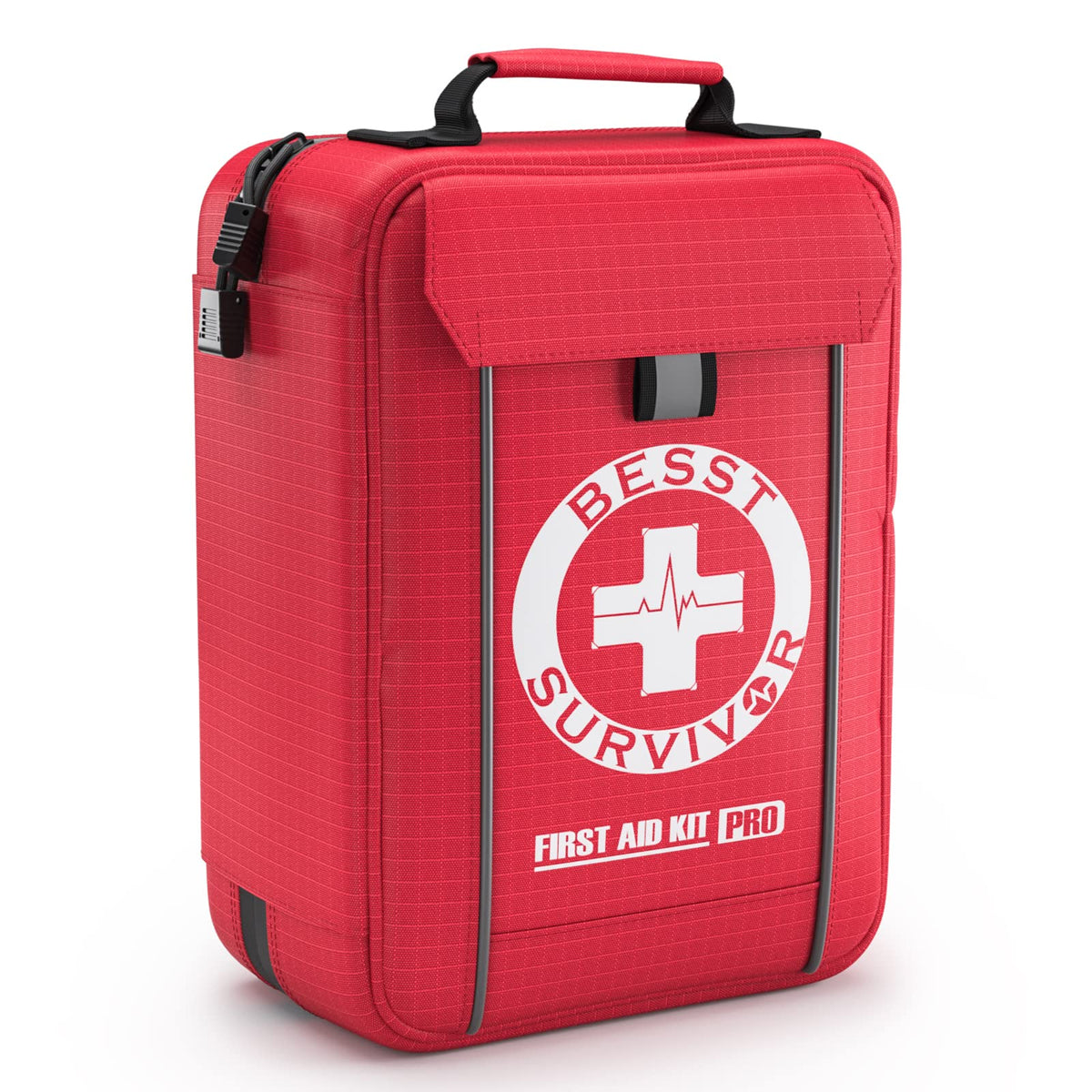 Besst Survivor trauma kit with labelled compartments for fast access
