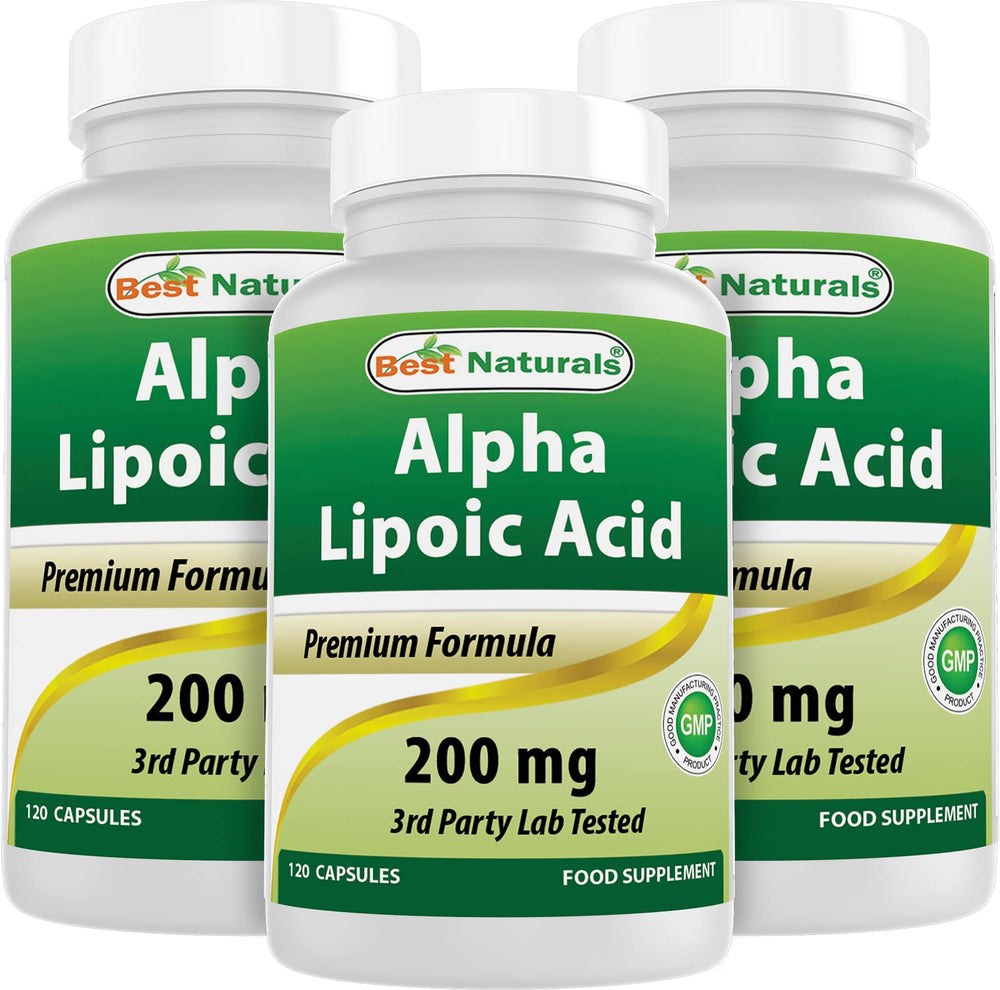 Best Naturals Alpha Lipoic Acid bottle front view highlights branding for daily antioxidant support
