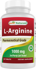 Best Naturals L-Arginine 1000 mg tablet close-up for a clean daily supplement experience