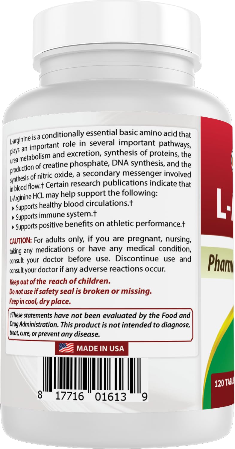 Best Naturals L-Arginine bottle on white background for everyday supplement readiness