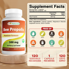 Best Naturals Bee Propolis bottle in hand for daily immune support routines.