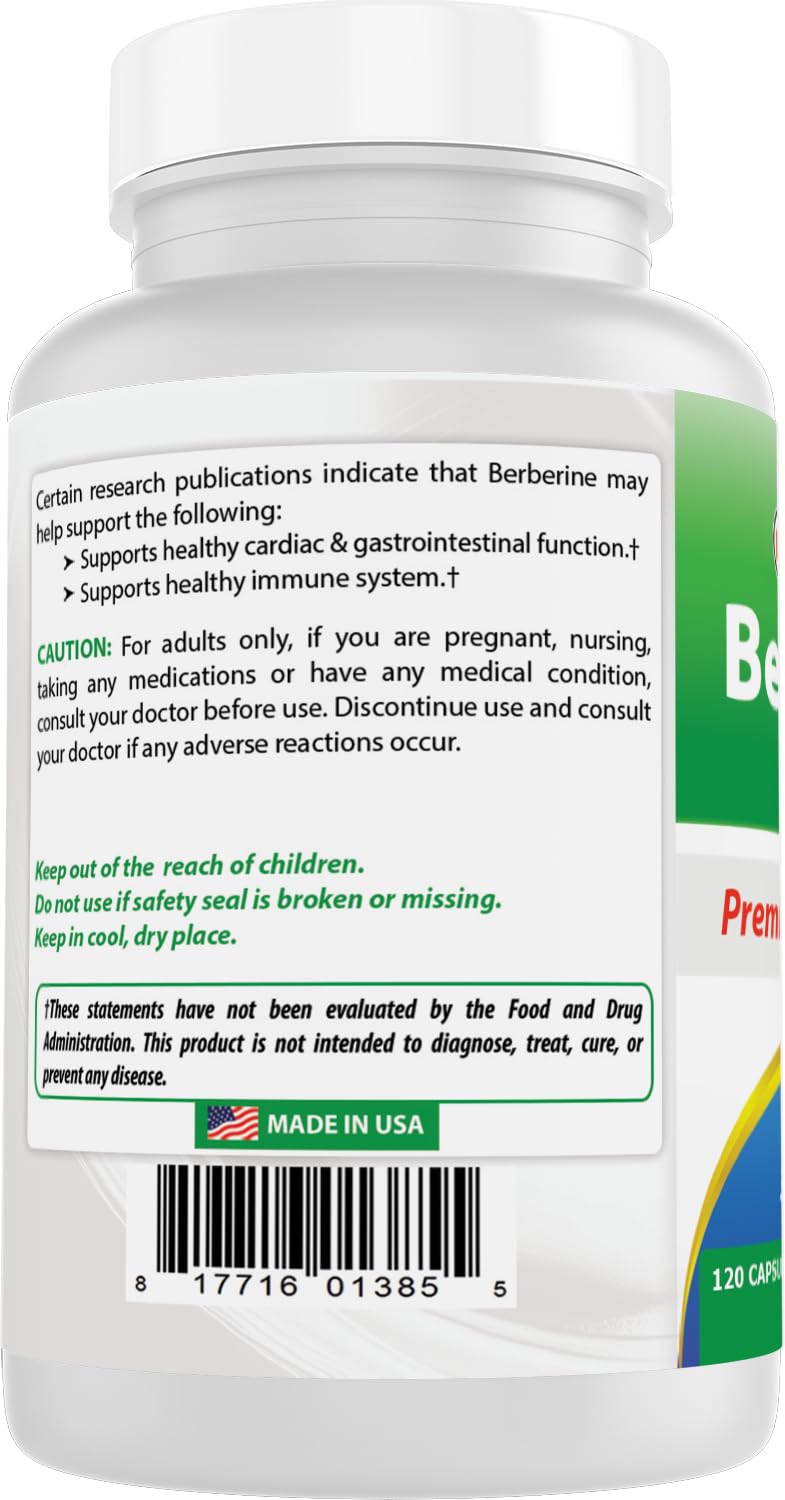 Best Naturals Berberine Plus capsules shown being poured for daily ritual