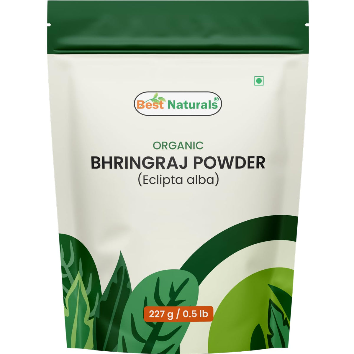 Best Naturals Bhringraj powder container, organic formula for daily hair and skin care