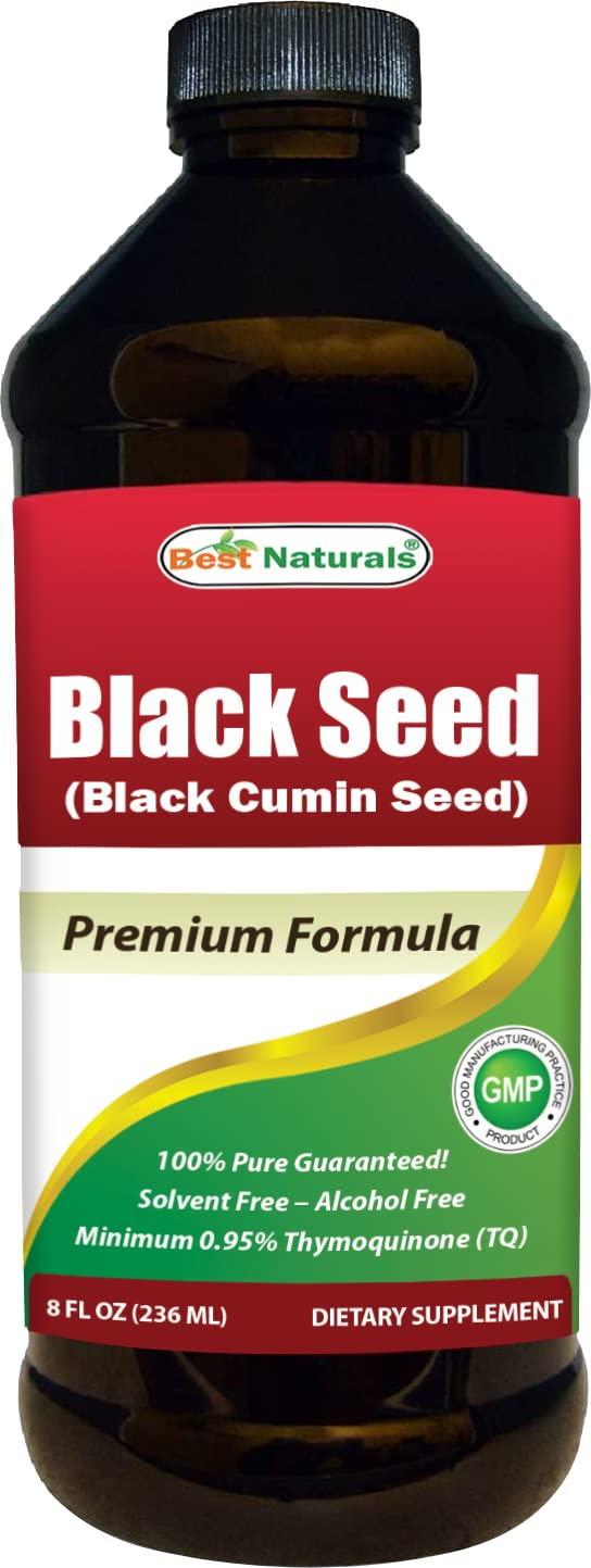 Best Naturals Black Seed Oil bottle front view for digestive health and immune support.