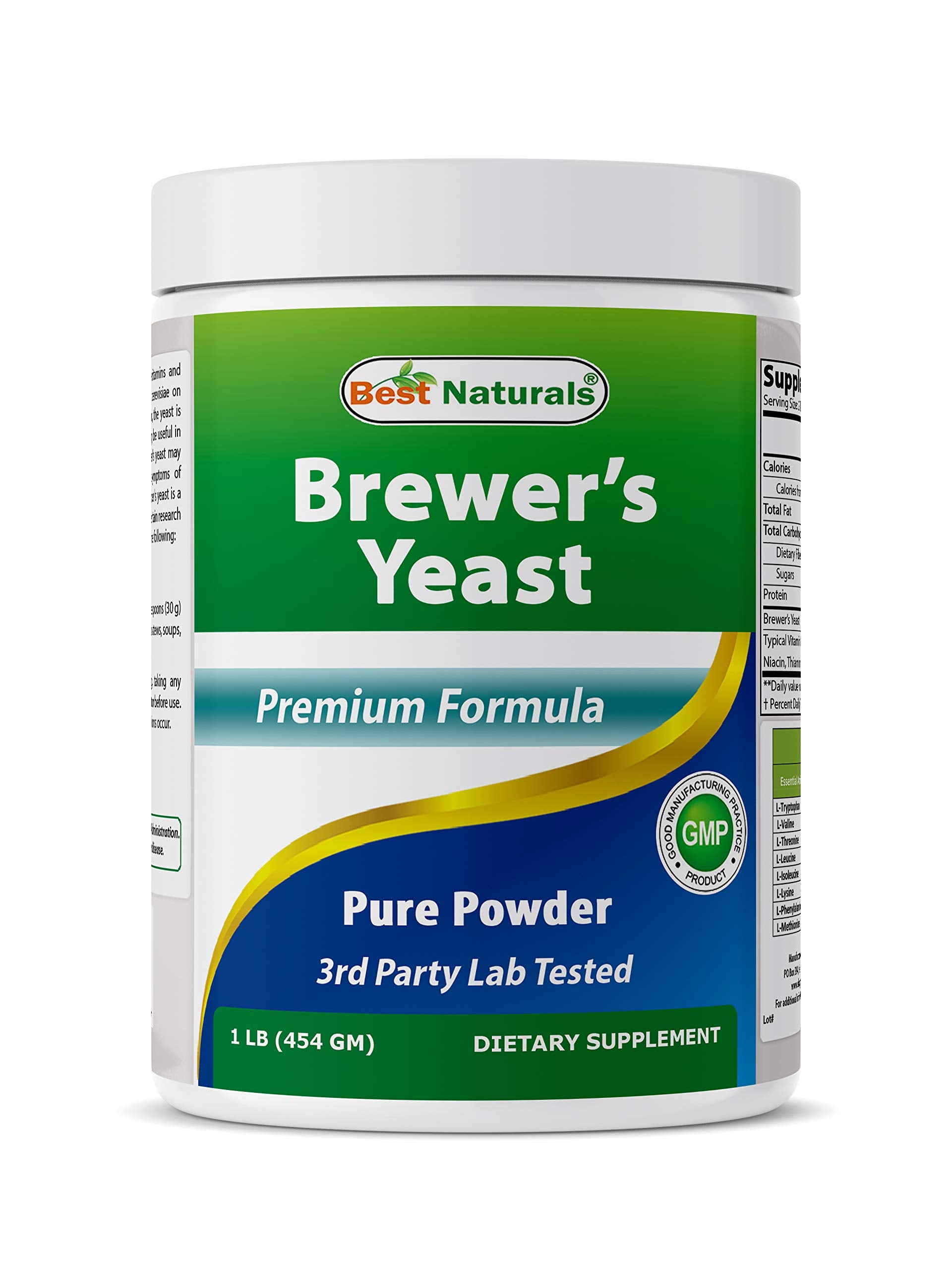 Best Naturals Brewers Yeast Powder bottle front with potential lactation support