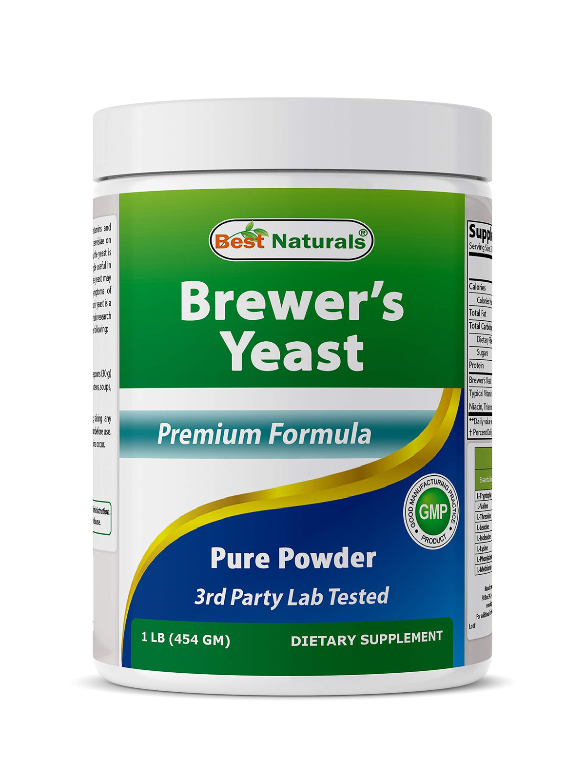 Best Naturals Brewers Yeast Powder bottle front with potential lactation support