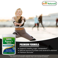 Sealed jar of Best Naturals Brewers Yeast Powder for freshness