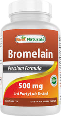Best Naturals Bromelina tabletas de 500 mg para una digestión suave.