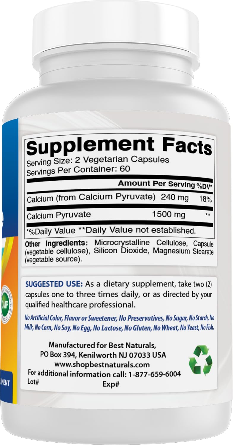 Best Naturals label confirms third-party lab testing for purity and quality.