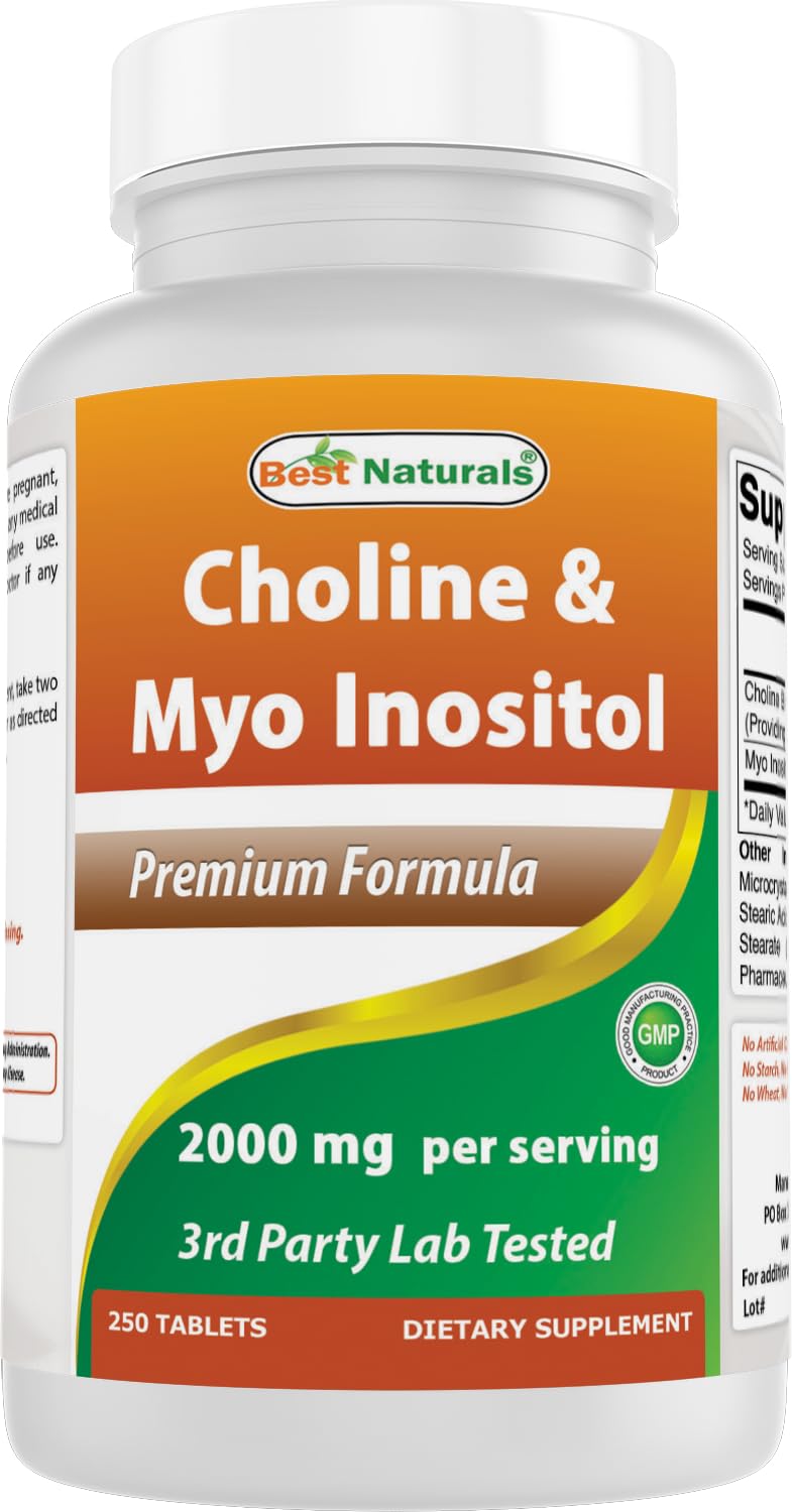 Best Naturals Choline Inositol 2000mg bottle ready for daily use