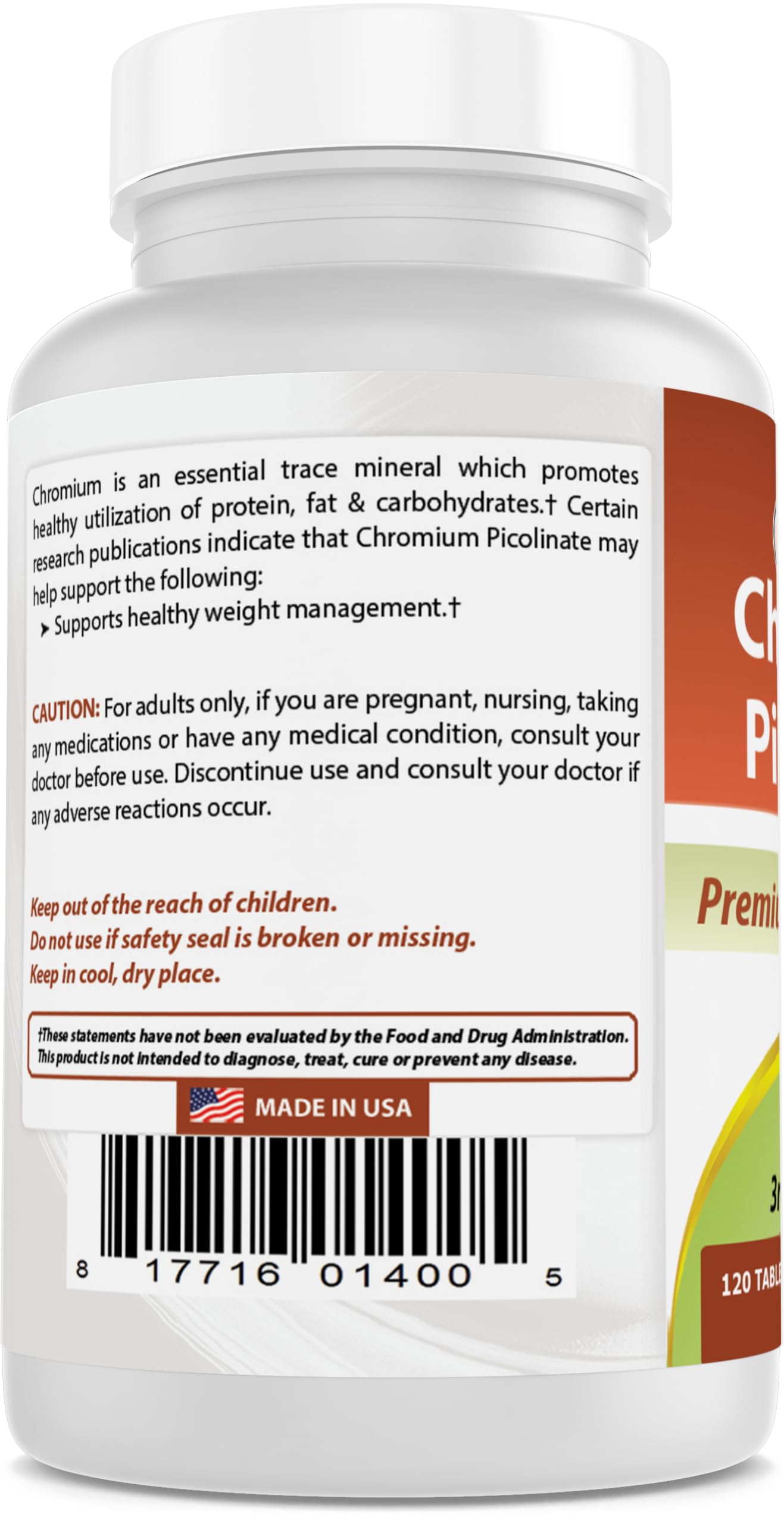 Best Naturals Chromium Picolinate made in USA for quality.