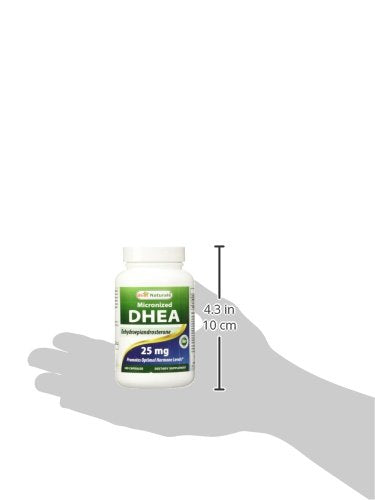 Best Naturals DHEA bottle with packaging highlighting product details