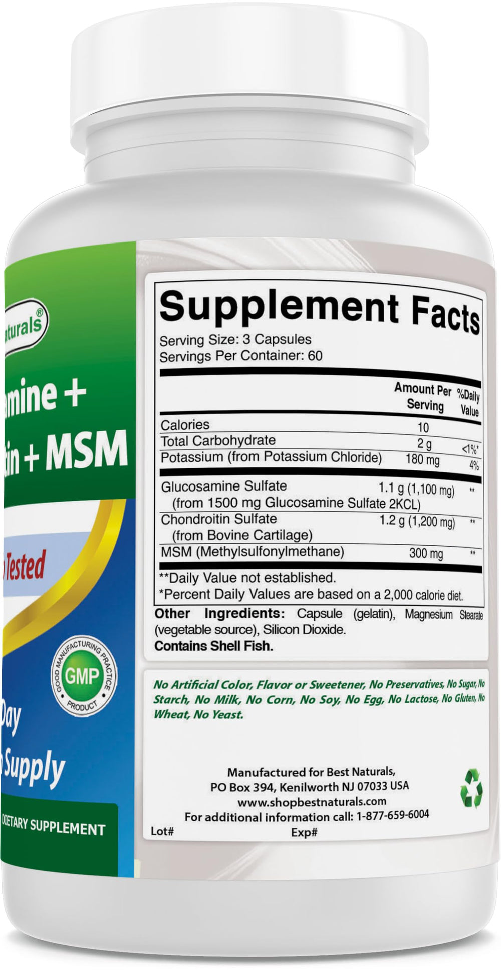 No artificial colors or sweeteners supports clean supplement choices