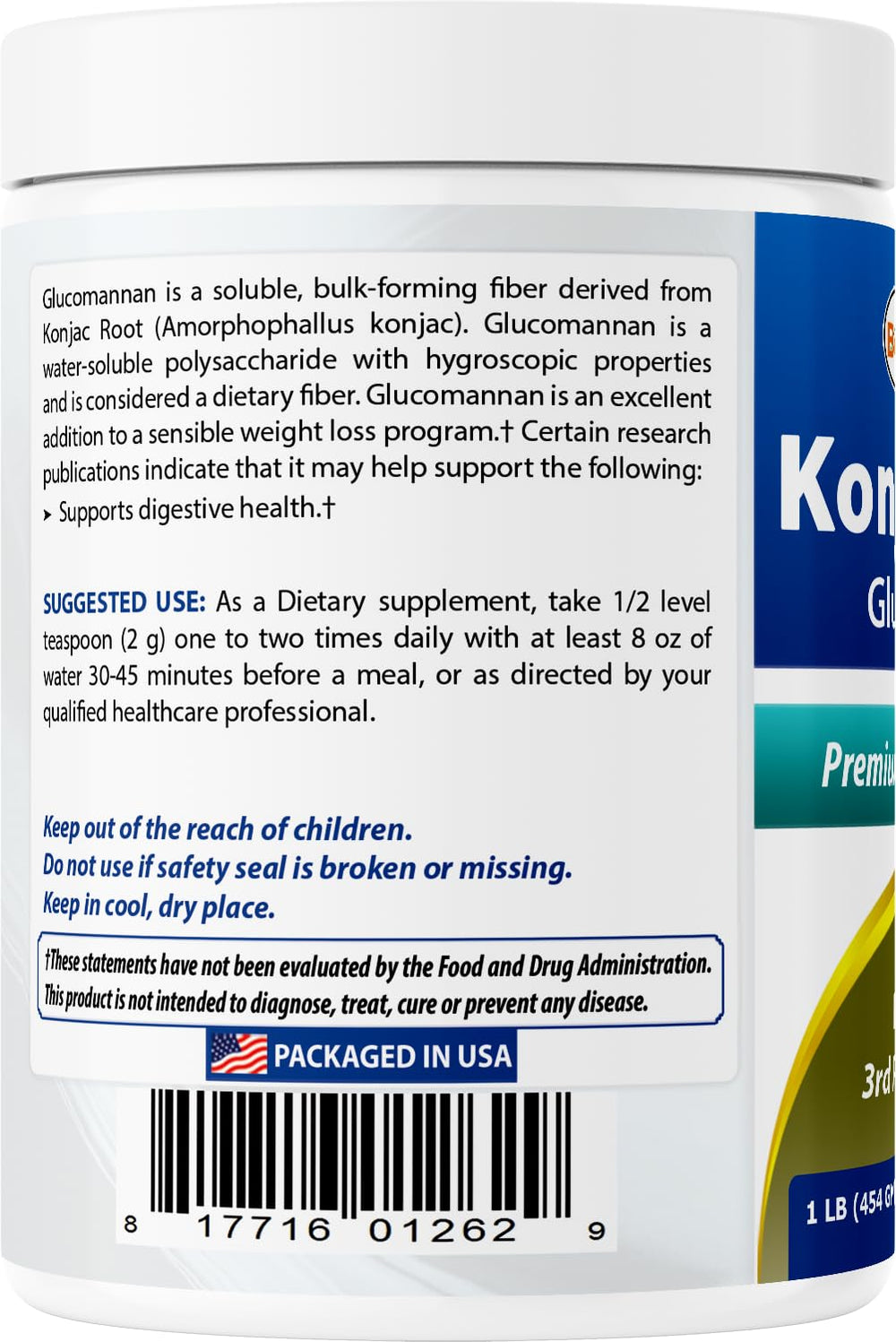 Best Naturals Konjac Glucomannan duo-pack, two containers ready for ongoing supplementation.
