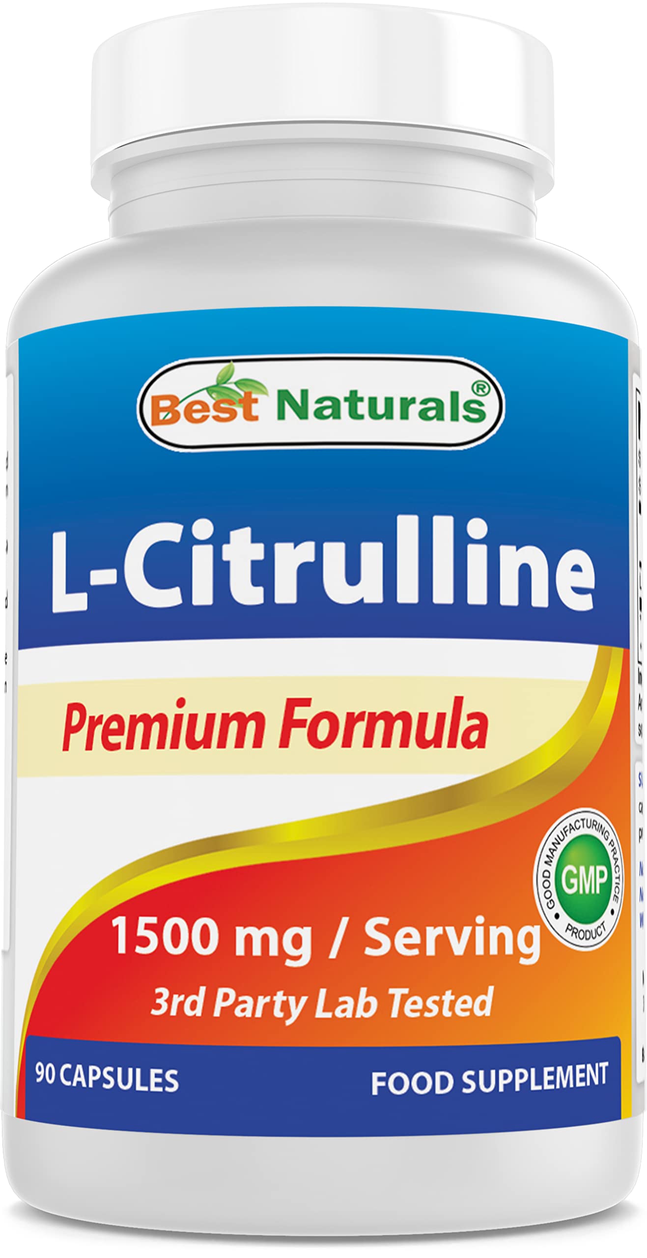Best Naturals L-Citrulline capsules 1500mg serving for daily active routines.