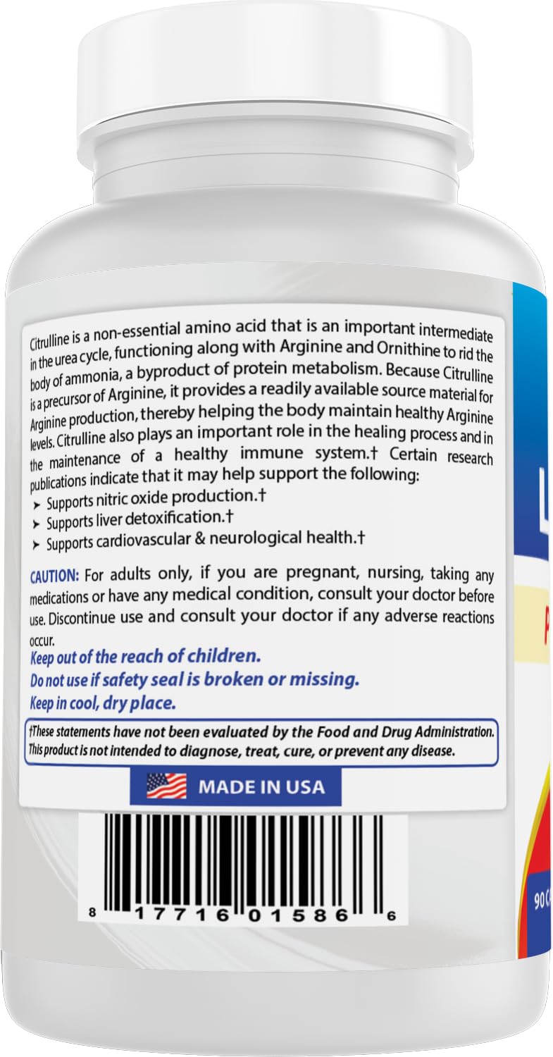 Best Naturals L-Citrulline packaging open for easy use.