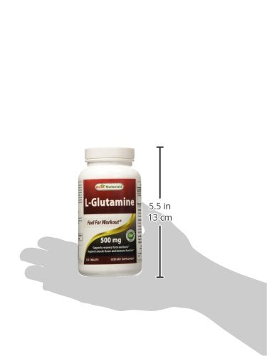 Best Naturals L-Glutamina: envase sin color artificial ni sabor.