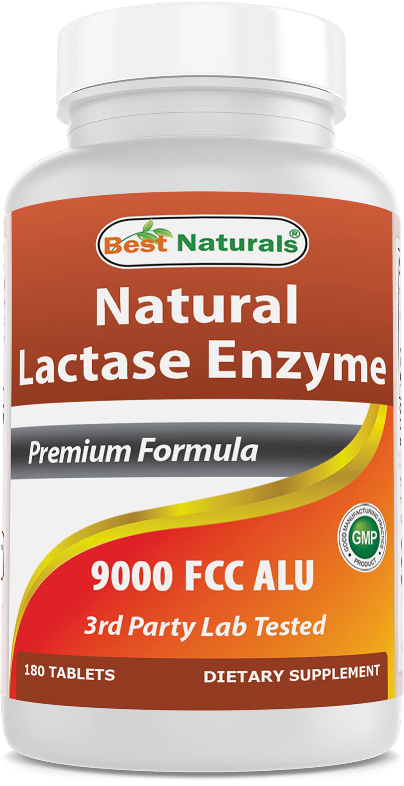 Best Naturals Lactase tablets bottle front for dairy digestion support