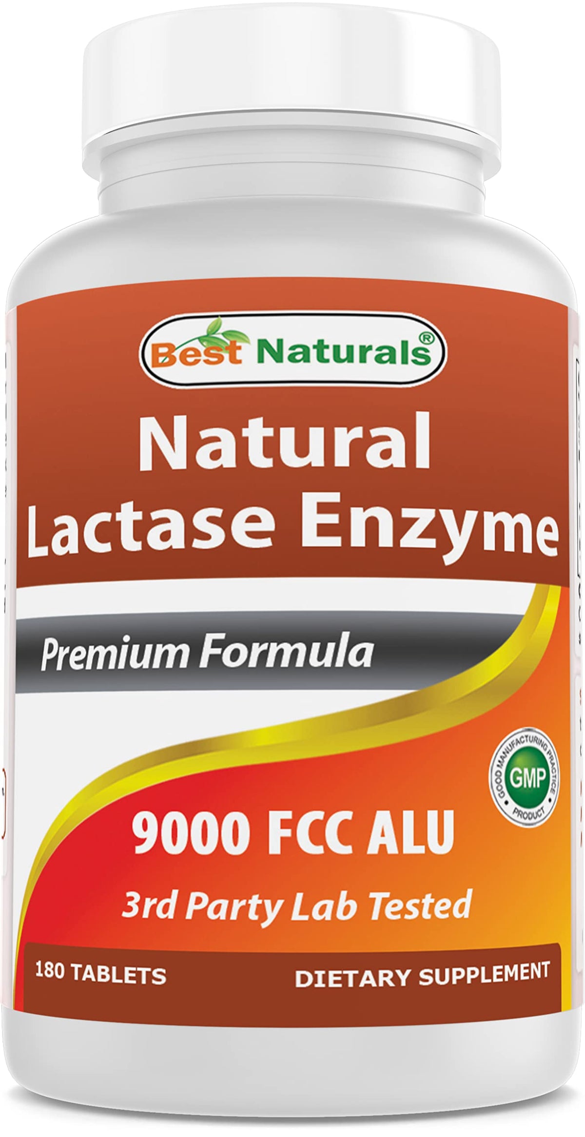 Best Naturals Lactase tablets bottle front for dairy digestion support