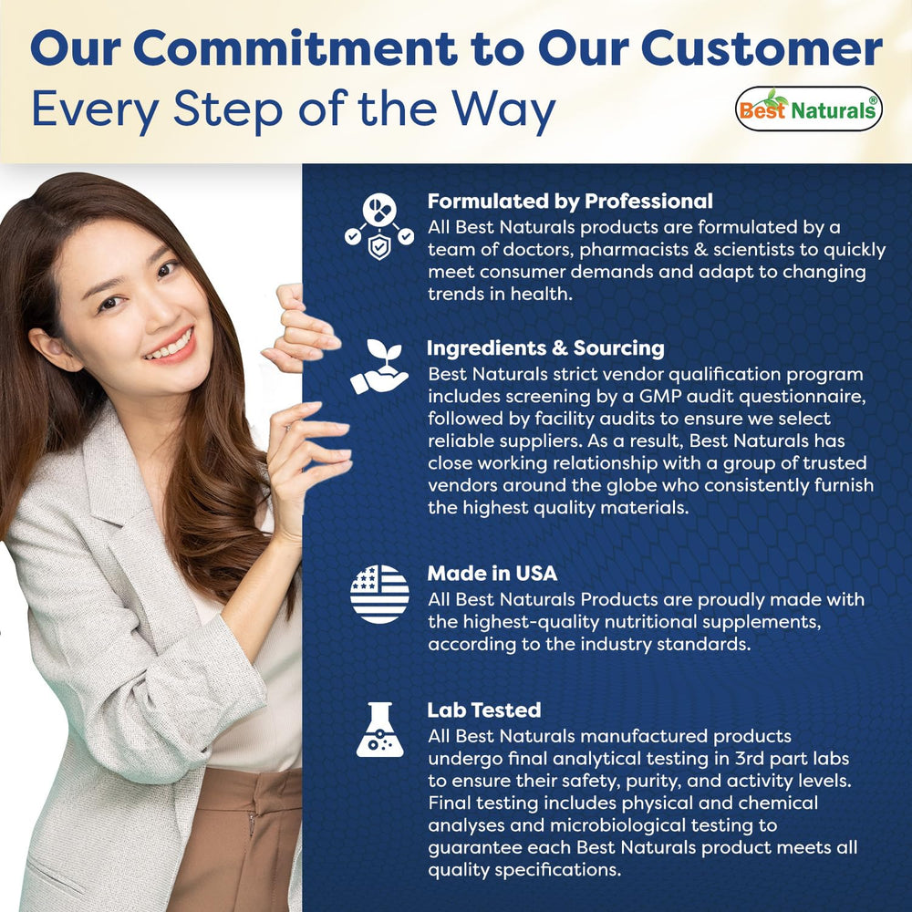 Best Naturals Lisina 500 mg, envase seguro, almacenamiento adecuado.