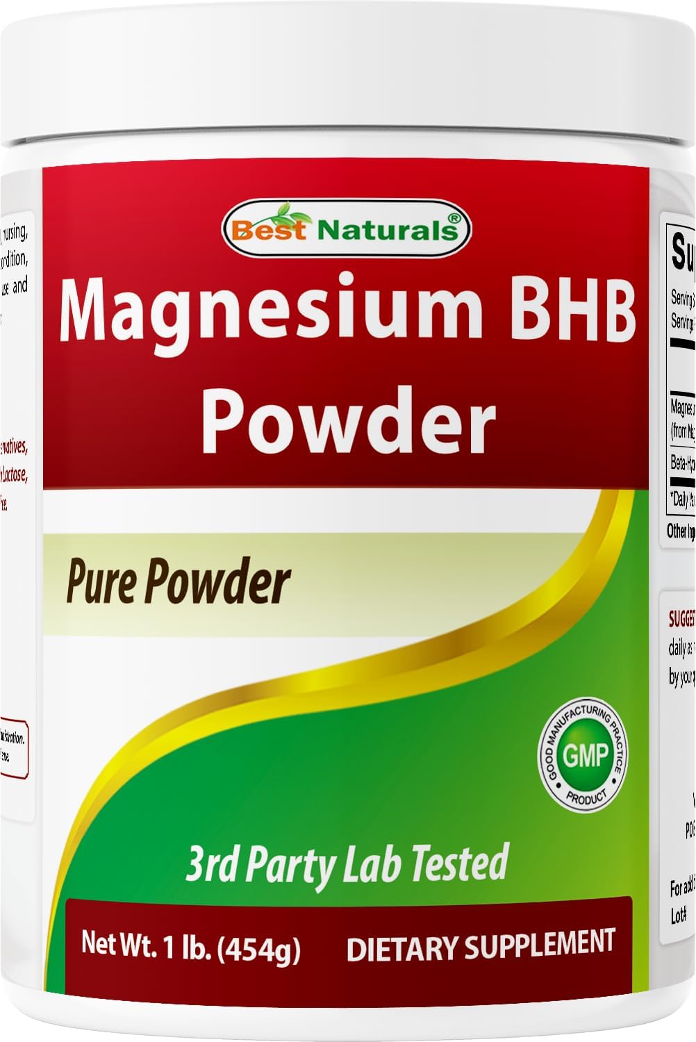 Best Naturals Magnesium BHB Powder 1lb container for versatile keto routines.