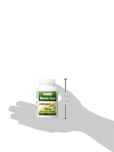 Best Naturals Mastic Gum bottle on a kitchen counter for daily routine