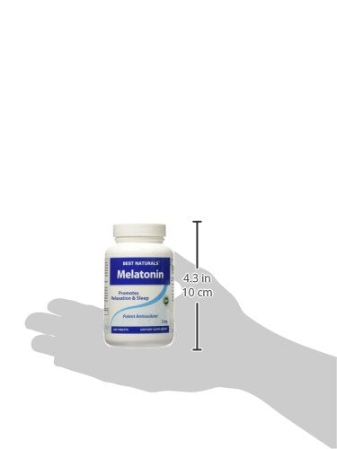 Best Naturals Melatonin on pantry shelf in organized storage.