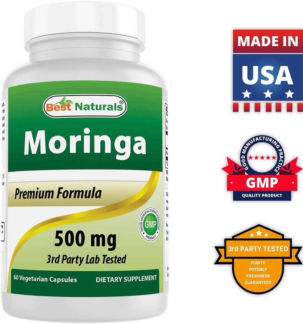 Best Naturals Moringa USA facility logo reinforces trusted manufacturing standards.