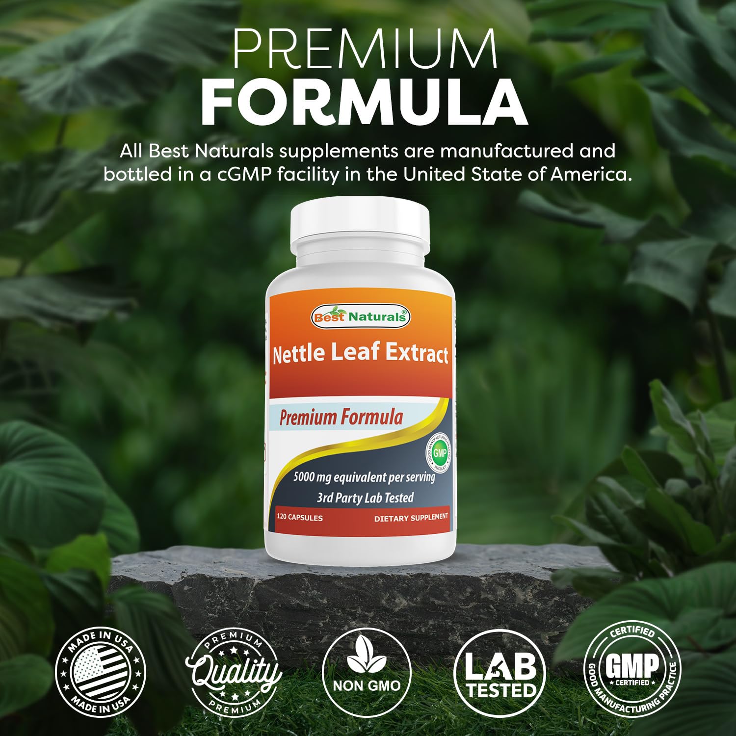 Best Naturals Nettle Leaf Extract third-party lab test badge