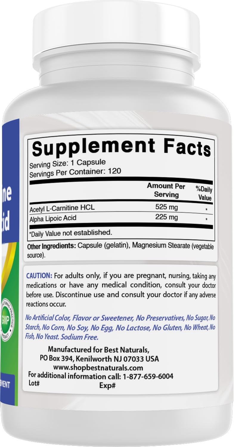 Best Naturals ingredient panel shows no artificial colors or preservatives.