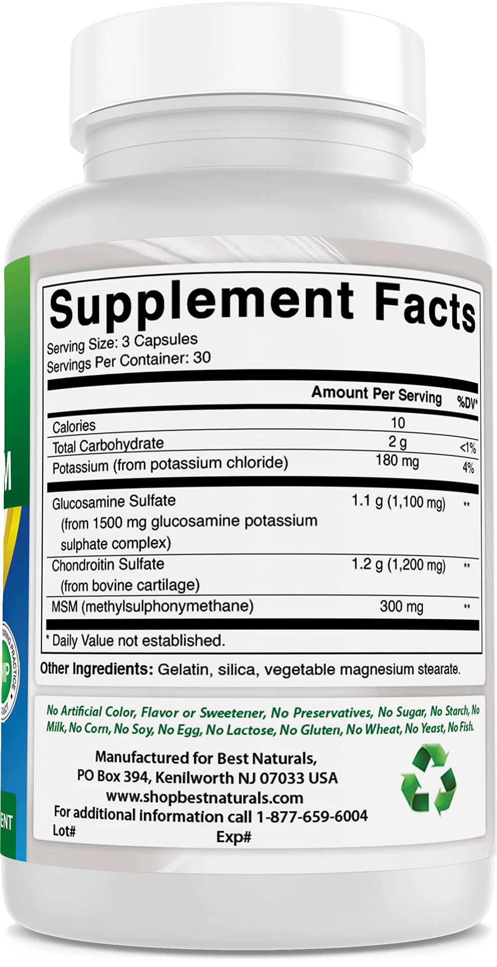 Best Naturals non-GMO gluten-free seal shown beside bottle.