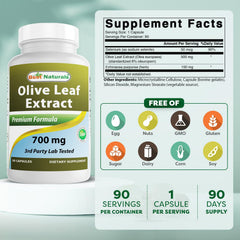 Best Naturals olive leaf extract capsules close-up ready to support daily routines