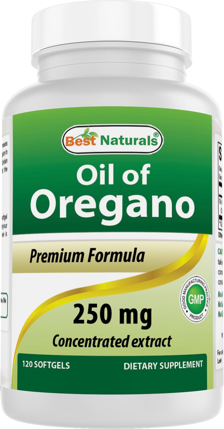 Best Naturals oregano oil softgels bottle for convenient daily immune support