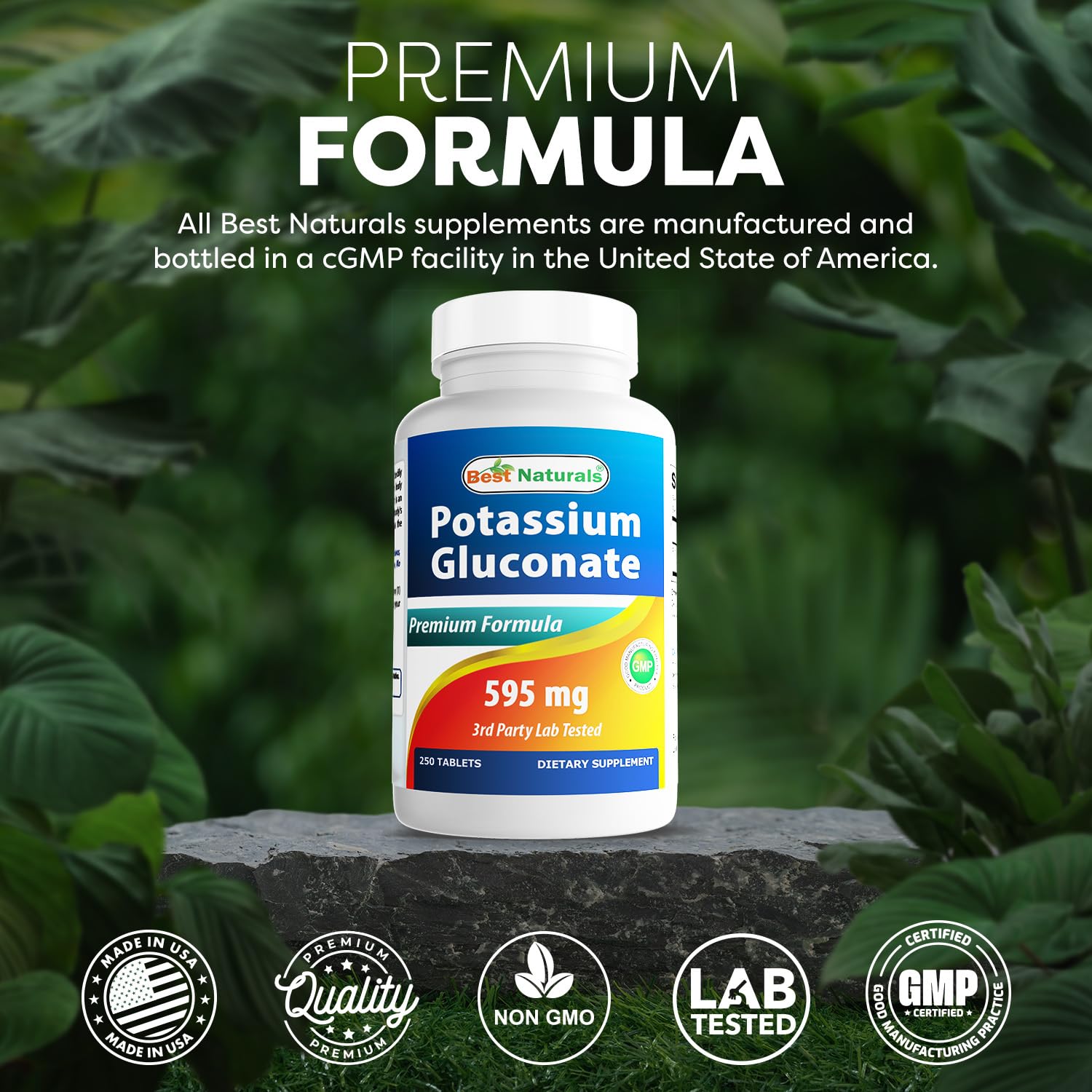 Best Naturals potassium gluconate tablet dosage image—easy, single-tablet daily dose.