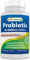 Best Naturals Probiotic bottle front with 120 capsules for daily use