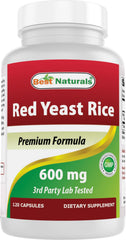 Best Naturals Red Yeast Rice bottle on a clean surface for easy daily supplementation.