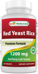 Best Naturals Red Yeast Rice tablets in a bottle for daily use