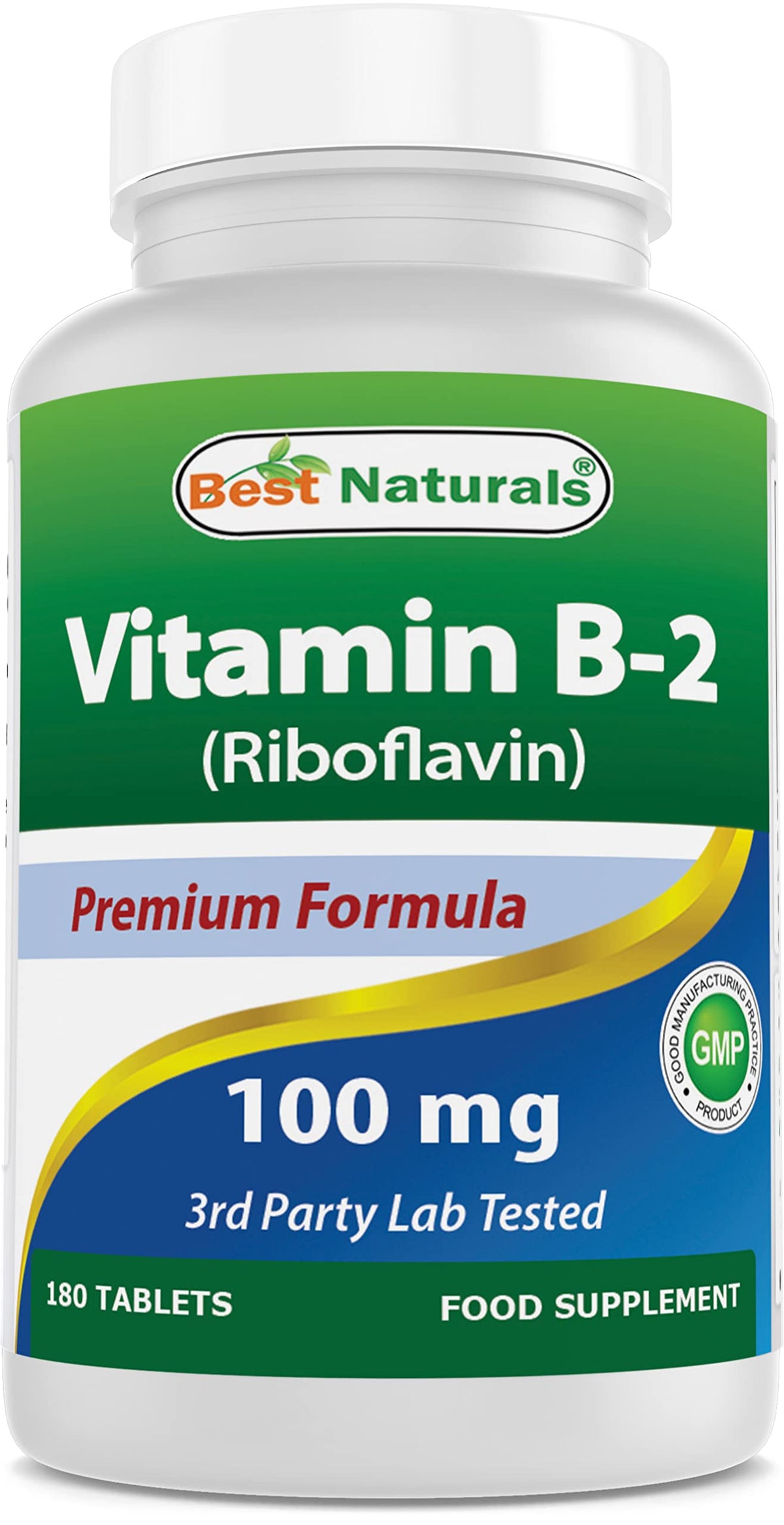 Best Naturals Riboflavin 100 mg bottle front for daily energy support