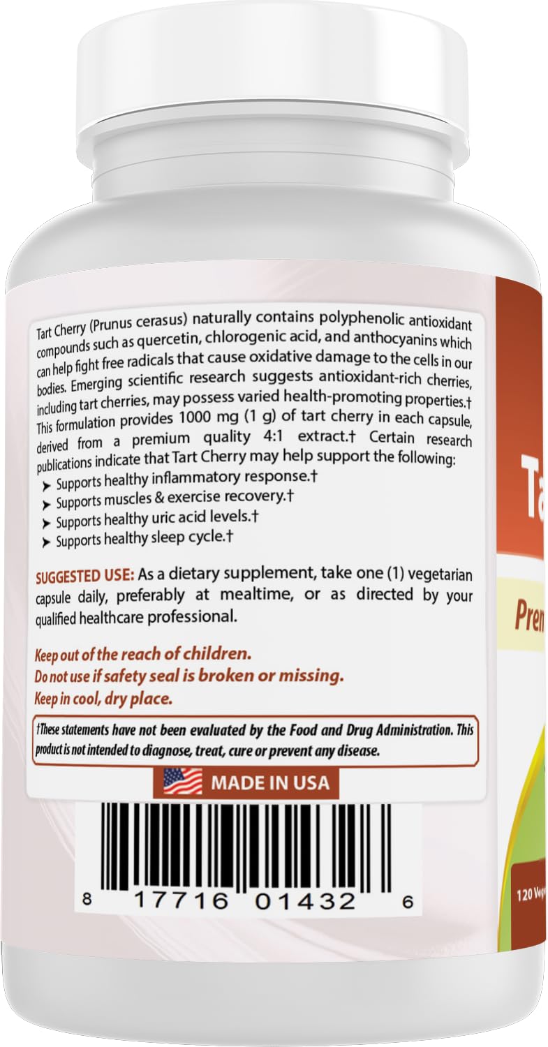 Best Naturals sleep-support tart cherry imagery suggesting nightly benefits.