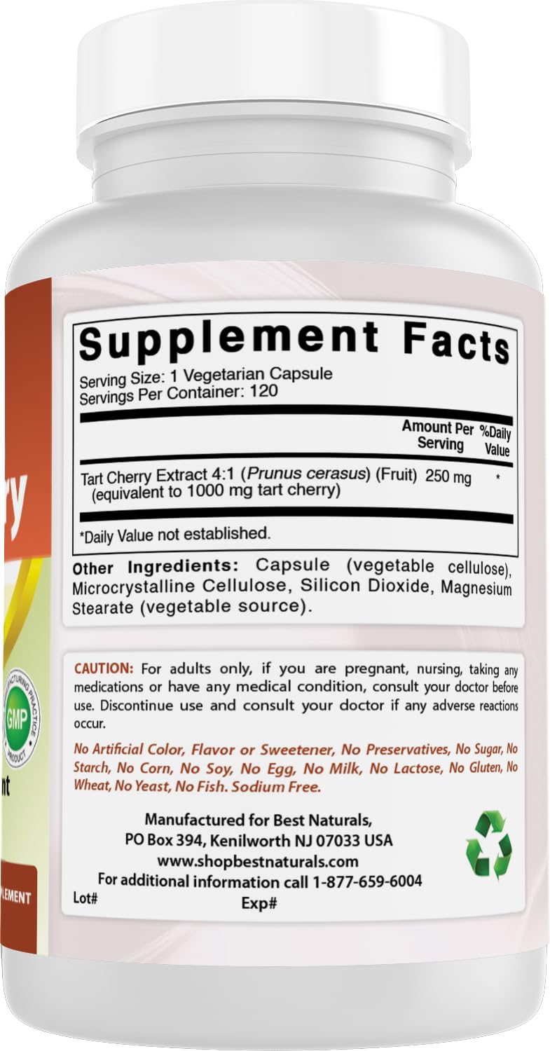 Best Naturals tart cherry fruit close-up illustrating natural ingredient.