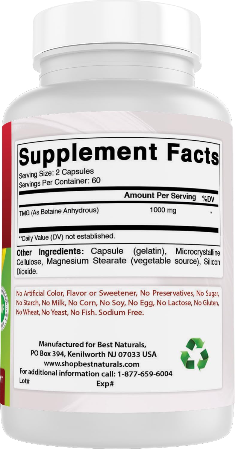 Best Naturals TMG produced in USA facility with GMP compliance