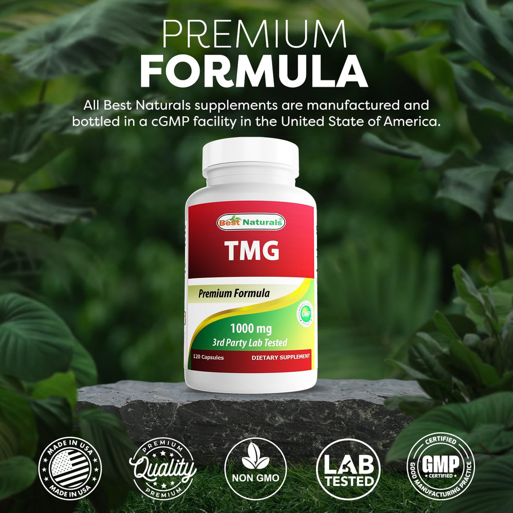 Best Naturals TMG third-party testing badge signaling quality