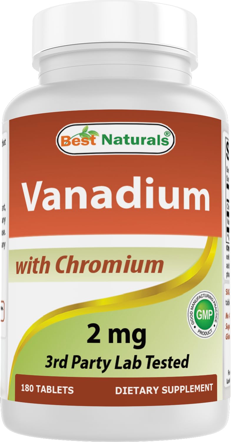 Best Naturals Vanadium tablets bottle for daily wellness support