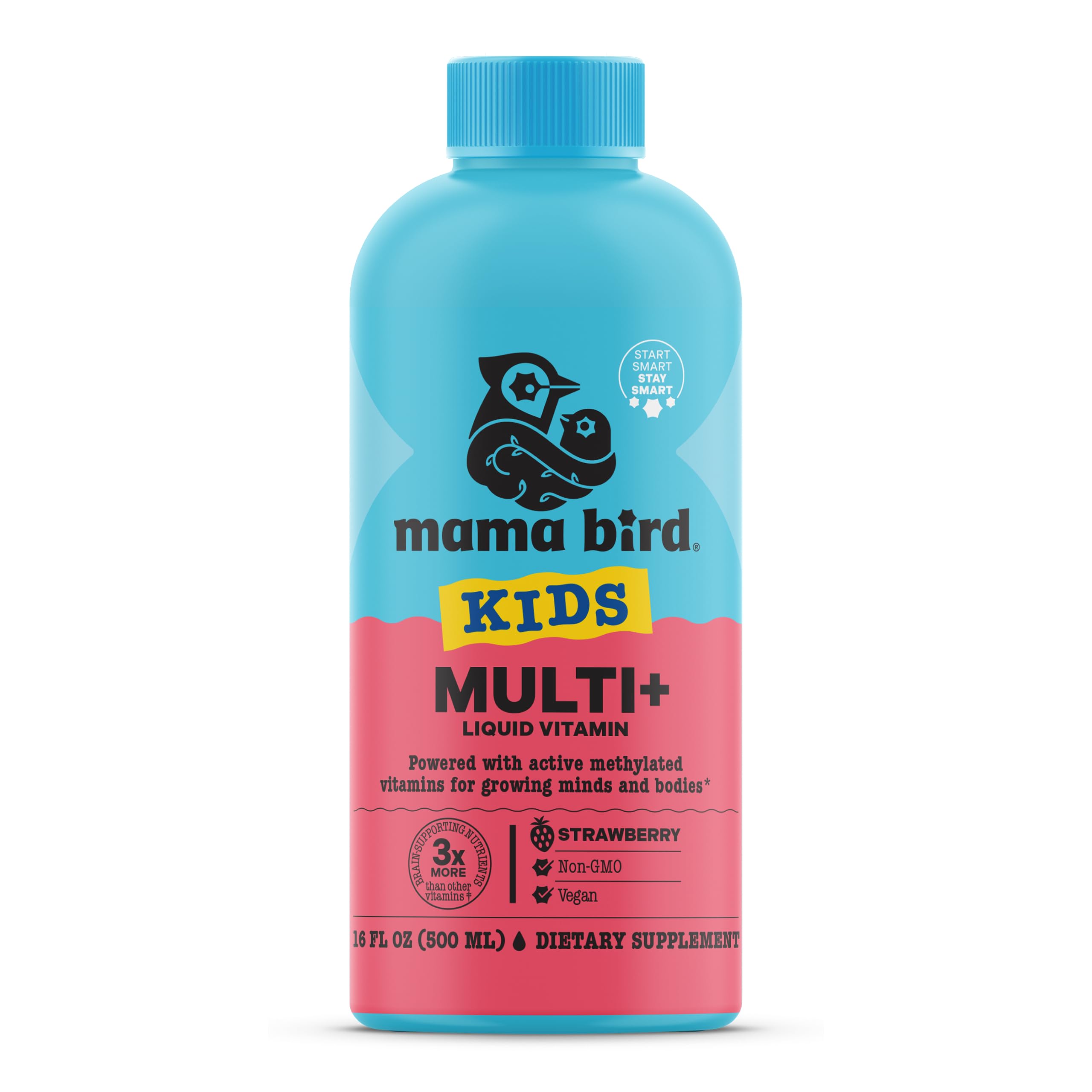 Best Nest Wellness Kids Liquid Multivitamin bottle highlights strawberry flavor for daily immune and energy support.