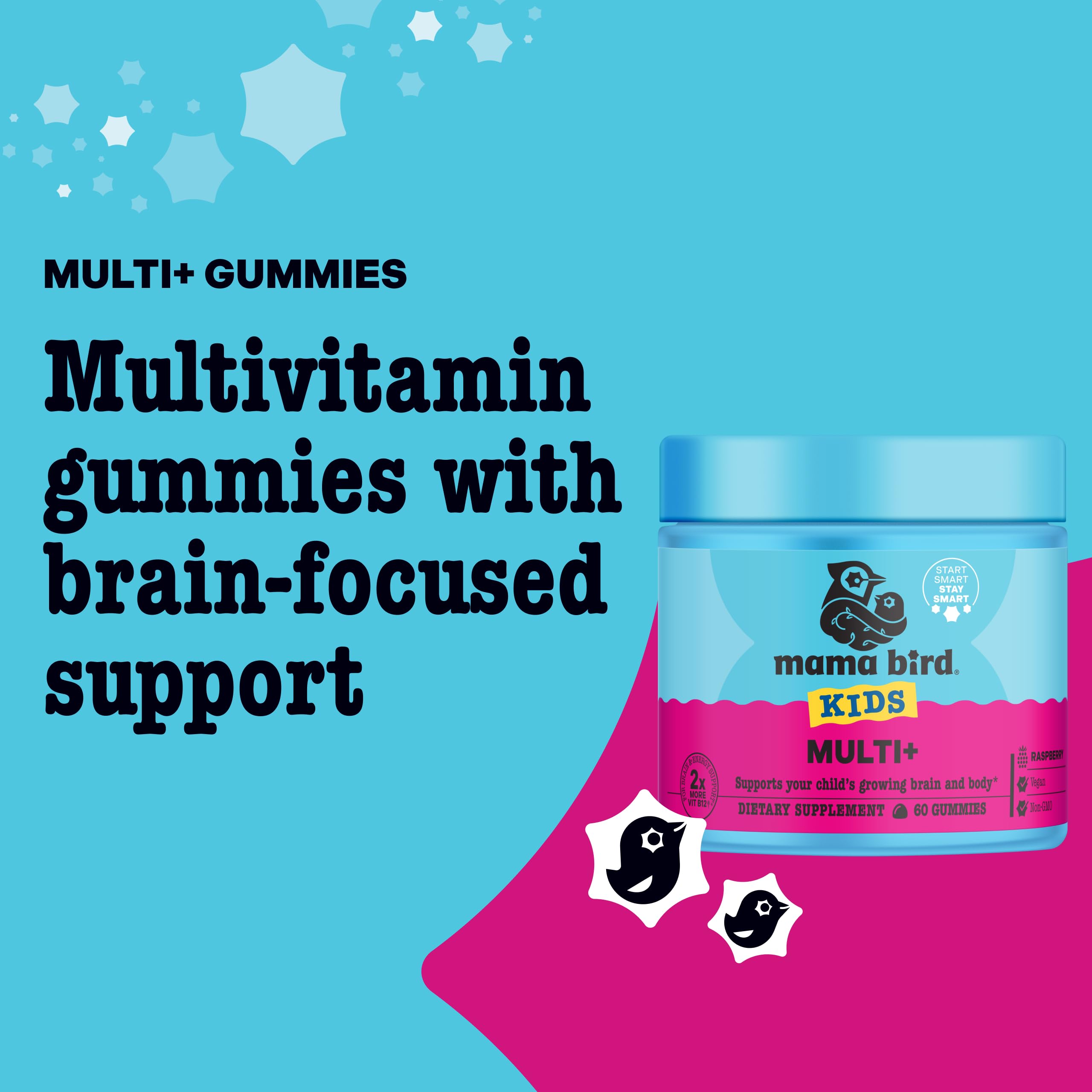 Best Nest Wellness Multi Plus Gummies label close-up with methylcobalamin and methylfolate.