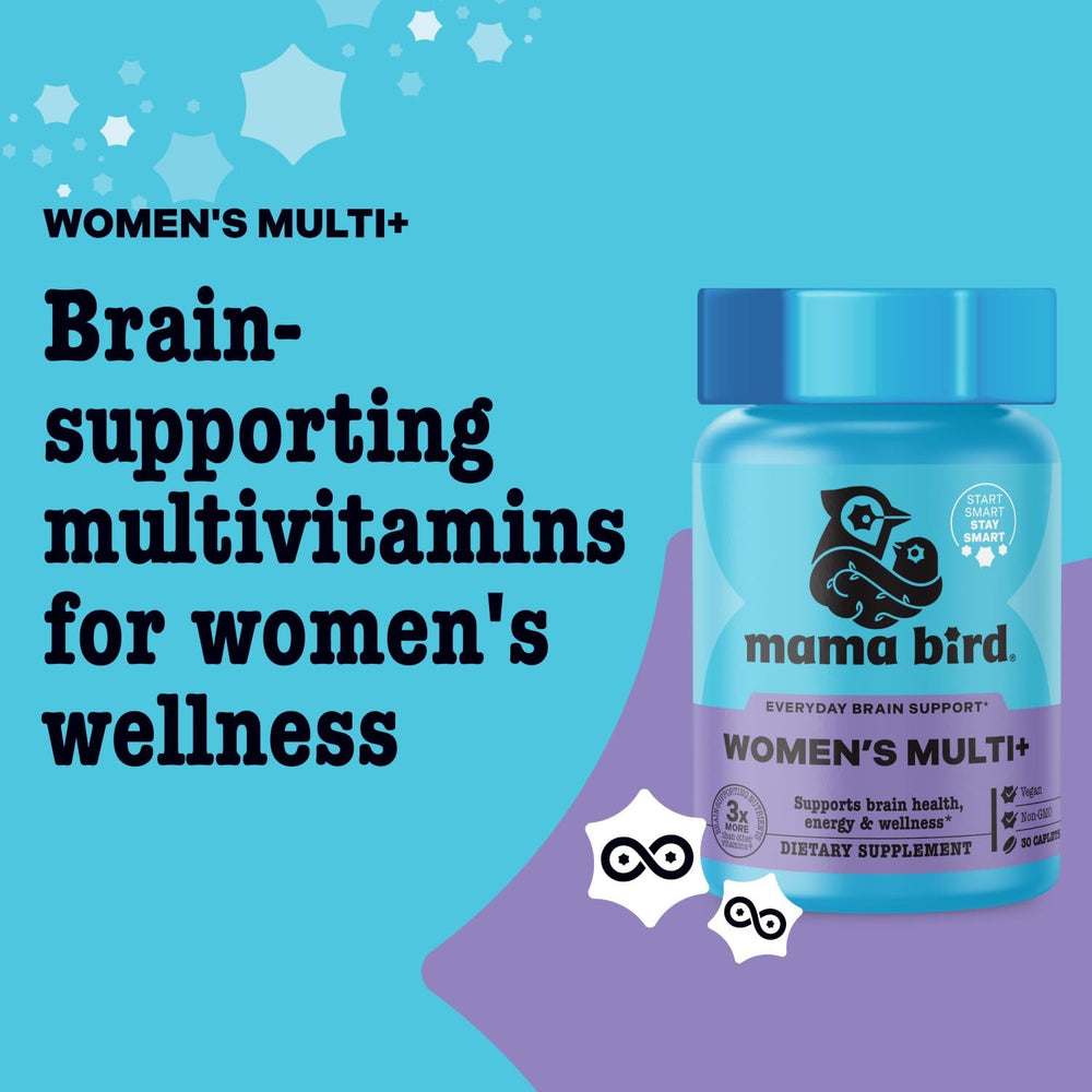 Best Nest Wellness Women's Multi Plus ingredient blend visuals highlighting methylated vitamins for brain and energy support