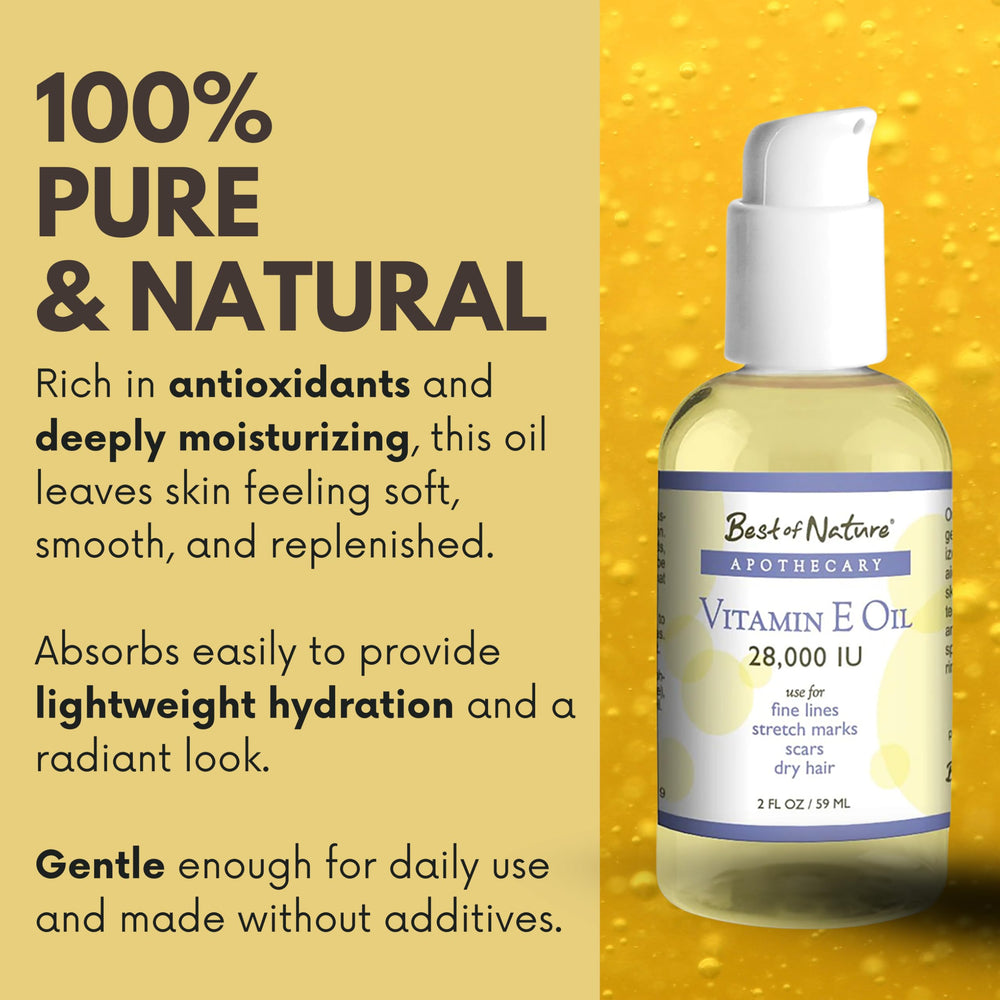 Best of Nature Vitamin E Oil as body moisturizer for smooth skin