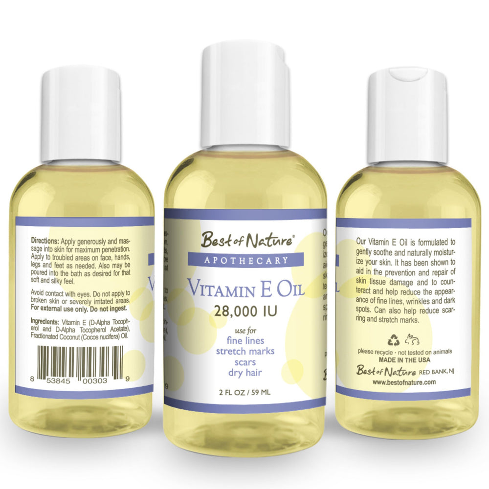 Best of Nature Vitamin E Oil proudly blended in the USA