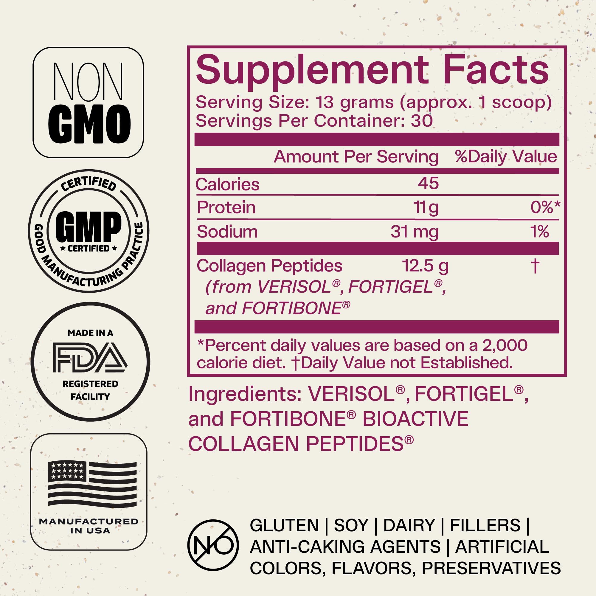 BEST Supplements VERISOL supports bone density for women using FORTIBONE.